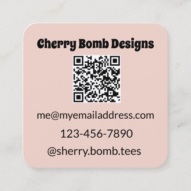 Cartões de visitas de alta qualidade com código QR (Verso)