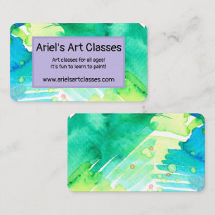 Cartões de visitas de Aquarela