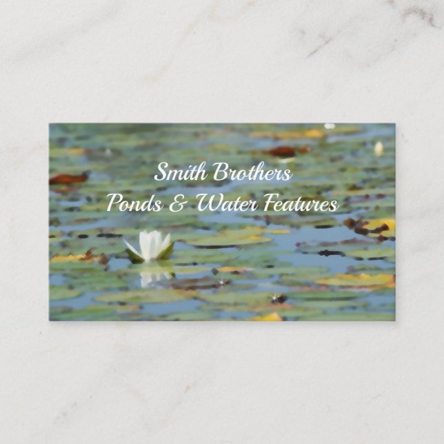 Cartões de visitas de Aquarela de Flores Aquáticas (Frente)