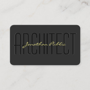 Cartões de visitas de arquiteto Script de Luxo Pre