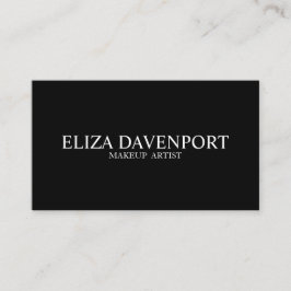Cartões de visitas de artista Black White Makeup C