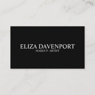 Cartões de visitas de artista Black White Makeup C