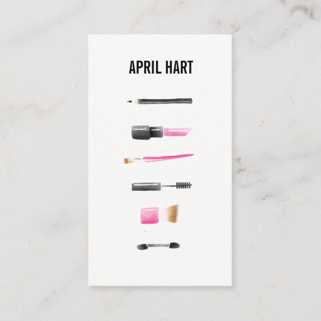 Cartões de visitas de Artistas de Maqueamento de C (Frente)