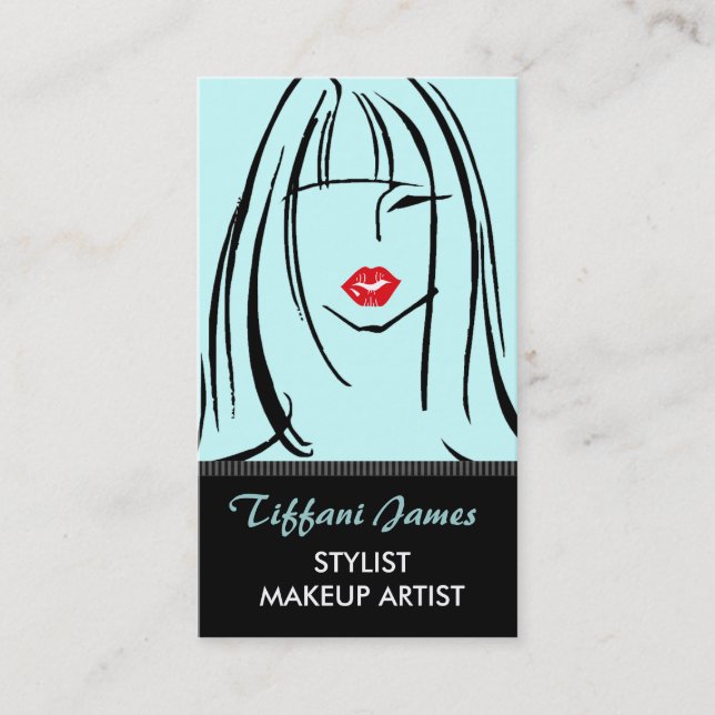 Cartões de visitas de Artistas Stylist/Makeup (Frente)