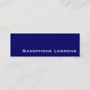 cartões de visitas de aulas de saxofone branco mar