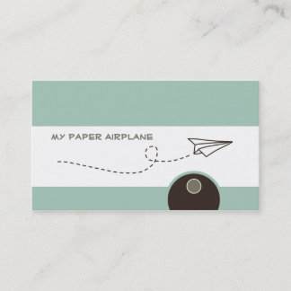 Cartões de visitas de avião em papel