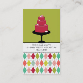 Cartões de visitas de Bakery ou Designer de Bolo