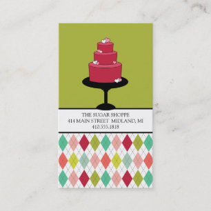 Cartões de visitas de Bakery ou Designer de Bolo