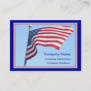 Cartões de visitas de Bandeira Americanos