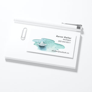 Cartões de visitas de Barcos de Papel de Água
