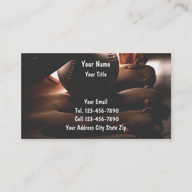 Cartões de visitas de beisebol (Frente)