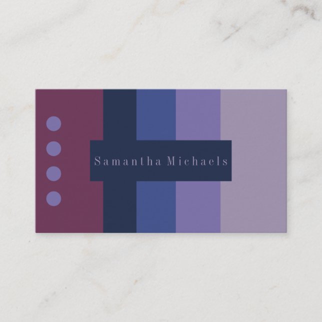 Cartões de visitas de blocos de cores com tonalida (Frente)