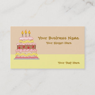 Cartões de visitas de Bolo de Aniversário