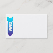 Cartões de visitas de bombas