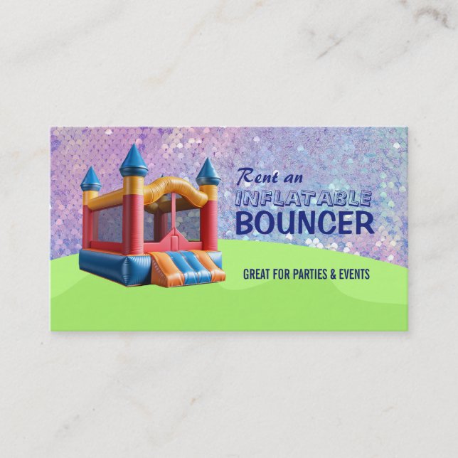 Cartões de visitas de Bouncer Infláveis (Frente)