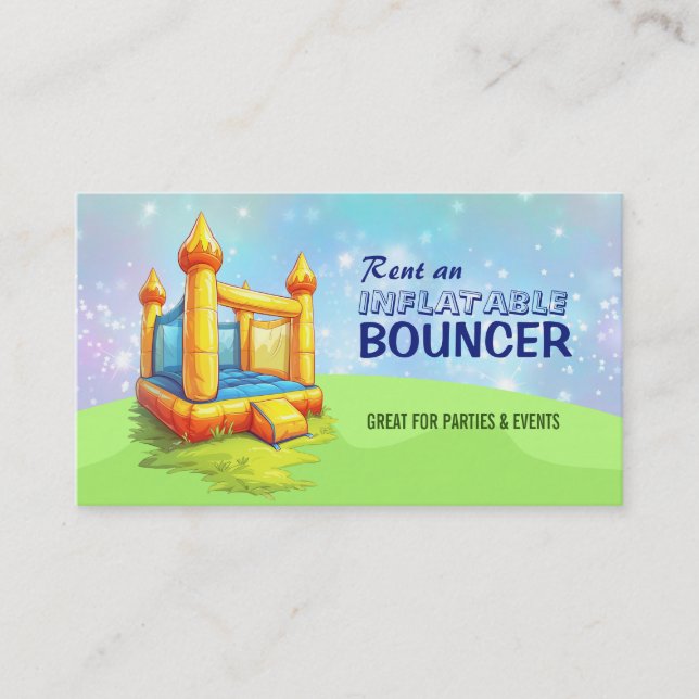 Cartões de visitas de Bouncer Infláveis (Frente)