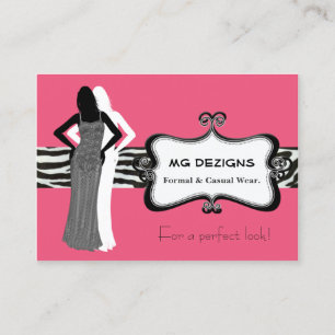 Cartões de visitas de boutique de moda quic PINK
