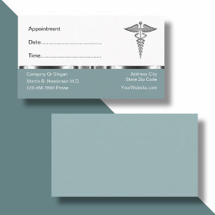 Cartões de visitas de Caduceus com Nomeação Médica