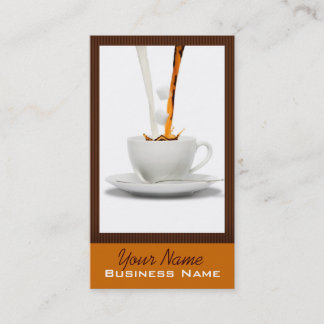 Cartões de visitas de café