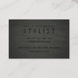 Cartões de visitas de carvão preto personalizados