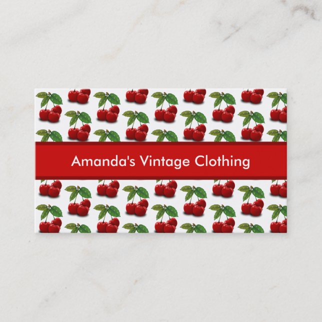 cartões de visitas de cereja cartão de visita (Frente)