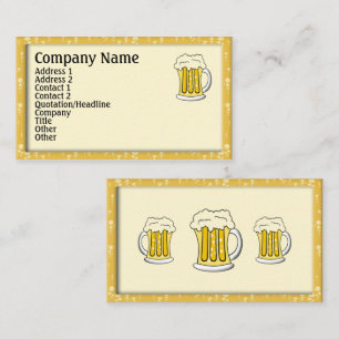 Cartões de visitas de cerveja