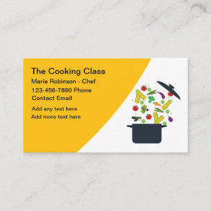 Cartões de visitas de Chef de Classe Trendy Cozinh