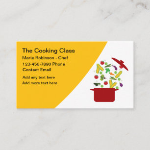 Cartões de visitas de Chef de Classe Trendy Cozinh