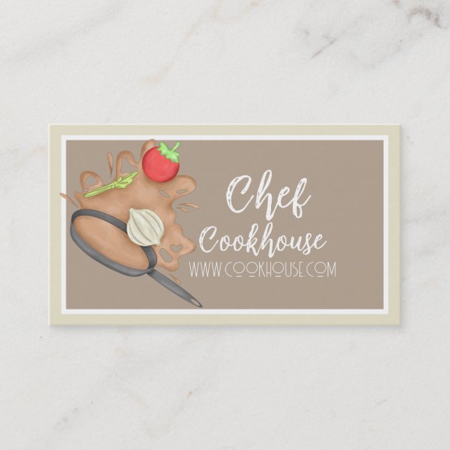 Cartões de visitas de chef personalizáveis (Frente)