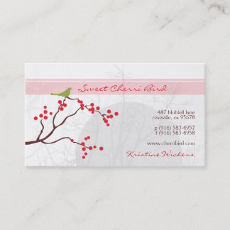 Cartões de visitas de Cherri Bird [rosa]