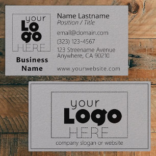 Cartões de visitas de Cinzas de logotipos persona