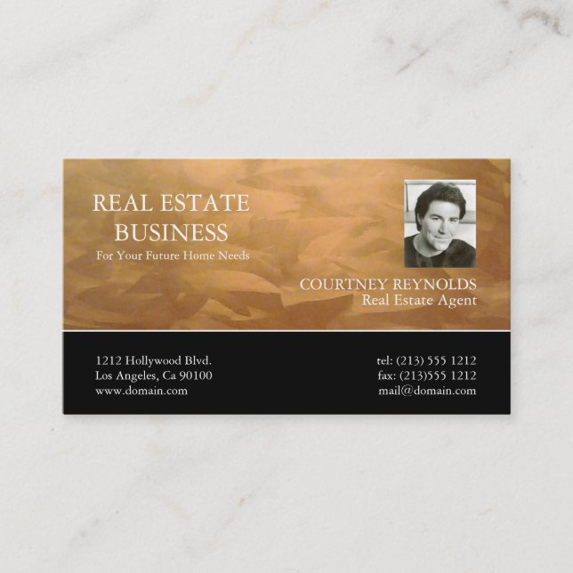 Cartões de visitas de cobre do Agente Imobiliário (Frente)