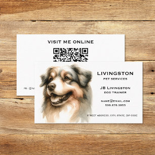 Cartões de visitas de código QR de cães