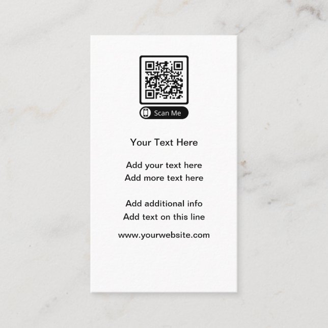 Cartões de visitas de Código QR de Quantidade Pequ (Frente)