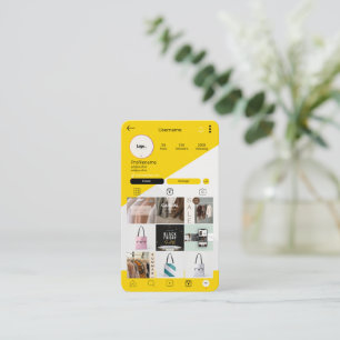 Cartões de visitas de Código QR do Instagram Socia