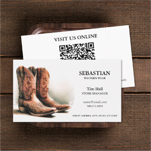 Cartões de visitas de código QR do Visto Ocidental