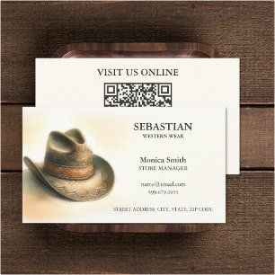 Cartões de visitas de código QR do Visto Ocidental