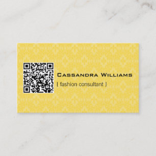 Cartões de visitas de CÓDIGO QR para Damask Amar