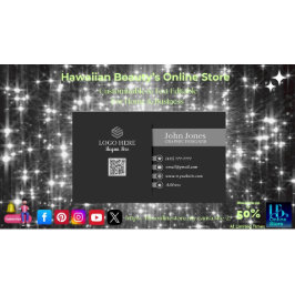 Cartões de visitas de código QR preto e Cinza 25 e