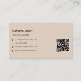 cartões de visitas de código Qr rosa