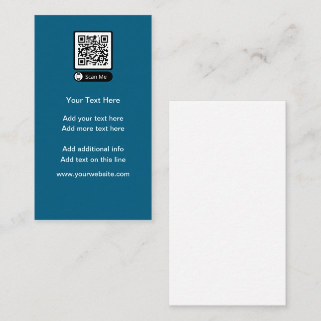 Cartões de visitas de Código QR Vertical do Orçame (Frente/Verso)