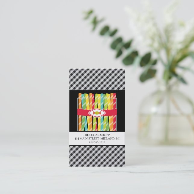 Cartões de visitas de Compro de doces (Em pé/Frente)