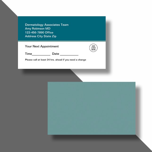 Cartões de visitas de Compromisso em Massa Dermato (Criador carregado)