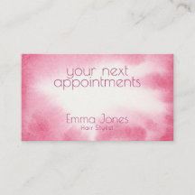 Cartões de visitas de compromissos de rosa de Aqua