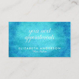 Cartões de visitas de compromissos de turquesa com