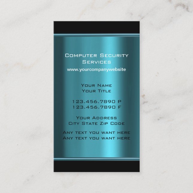 Cartões de visitas de computadores Legal (Frente)