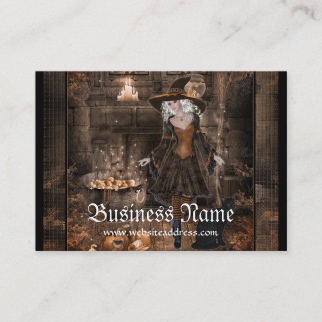 Cartões de visitas de conjuração da fantasia do (Frente)