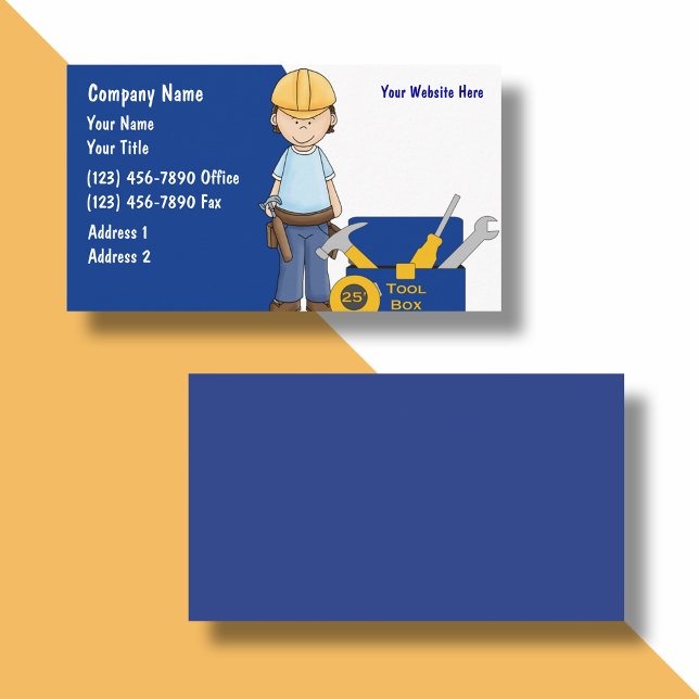 Cartões de visitas de construção (Criador carregado)