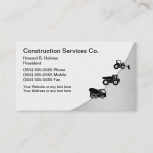 Cartões de visitas de construção Modelo