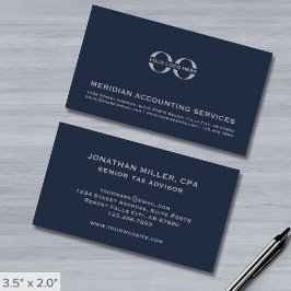 Cartões de visitas de contabilidade com logotipo p